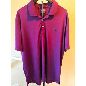 Adidas Golf Polo Mens XL Burgundy Maroon Performance Short Sleeve Shirt